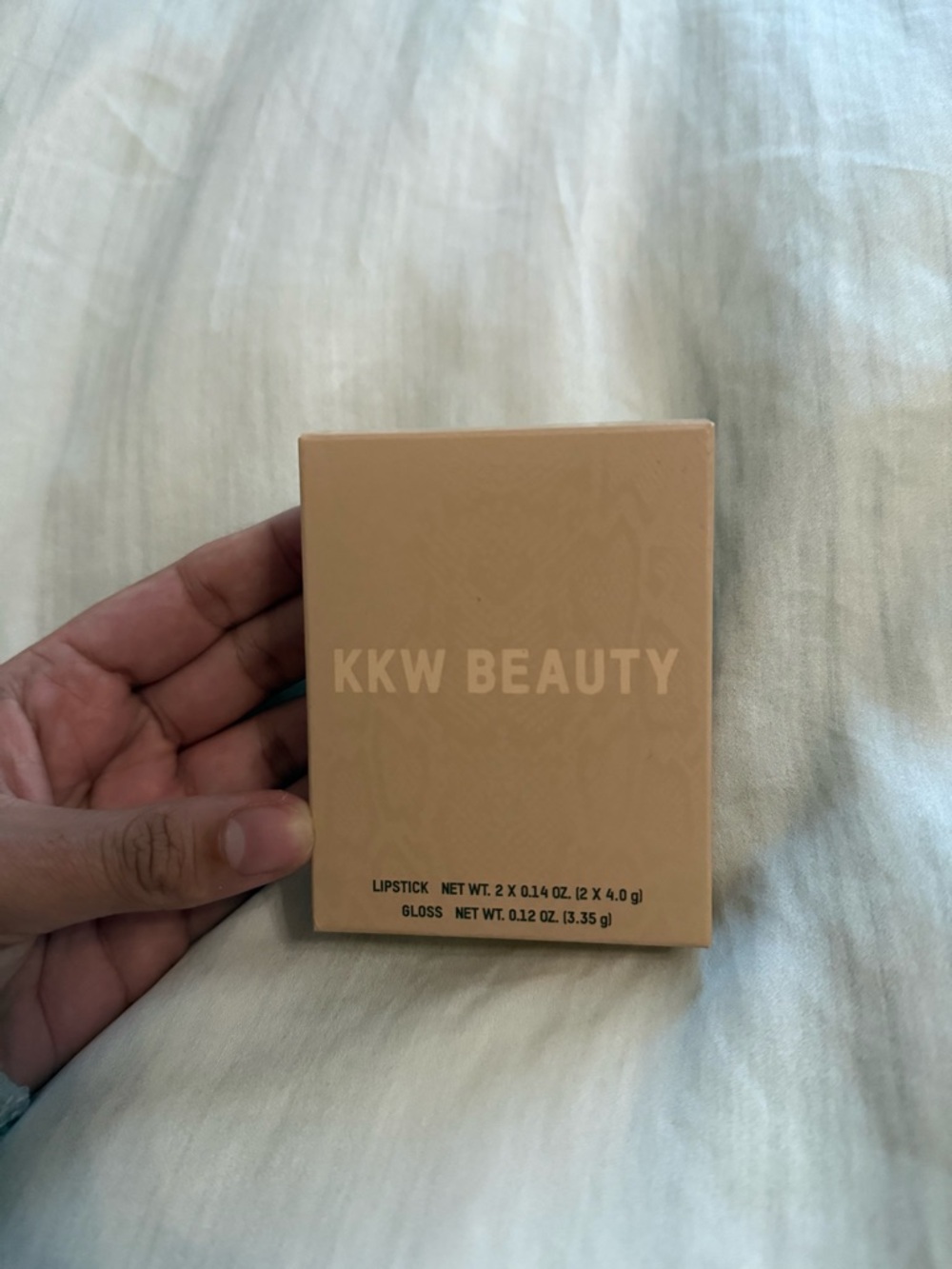 NWT KKW Beauty Nude Lipstick & Gloss Set - Beige Nude